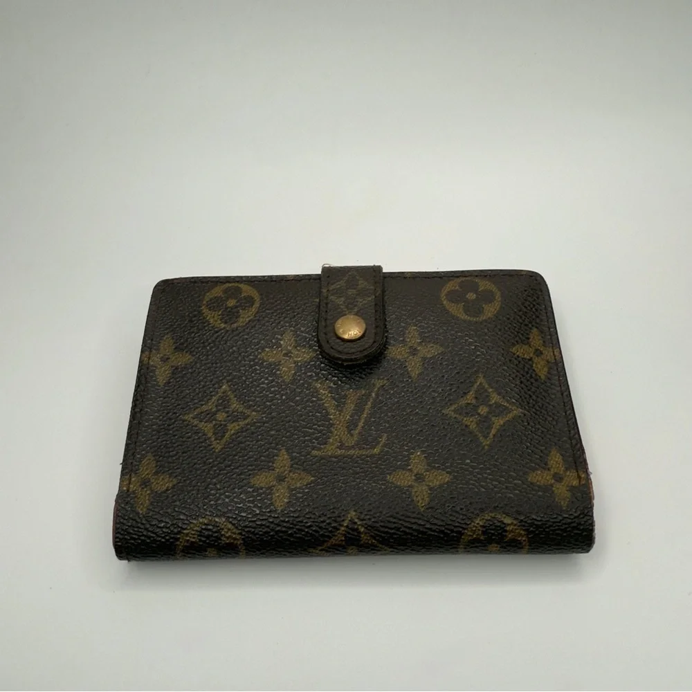 Louis Vuitton Brown Monogram French Purse Wallet Gold | Women’s | Used |